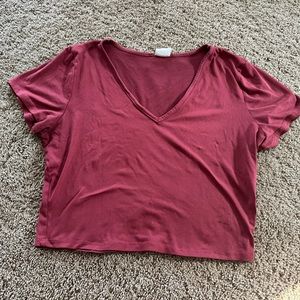Red crop tee shirt